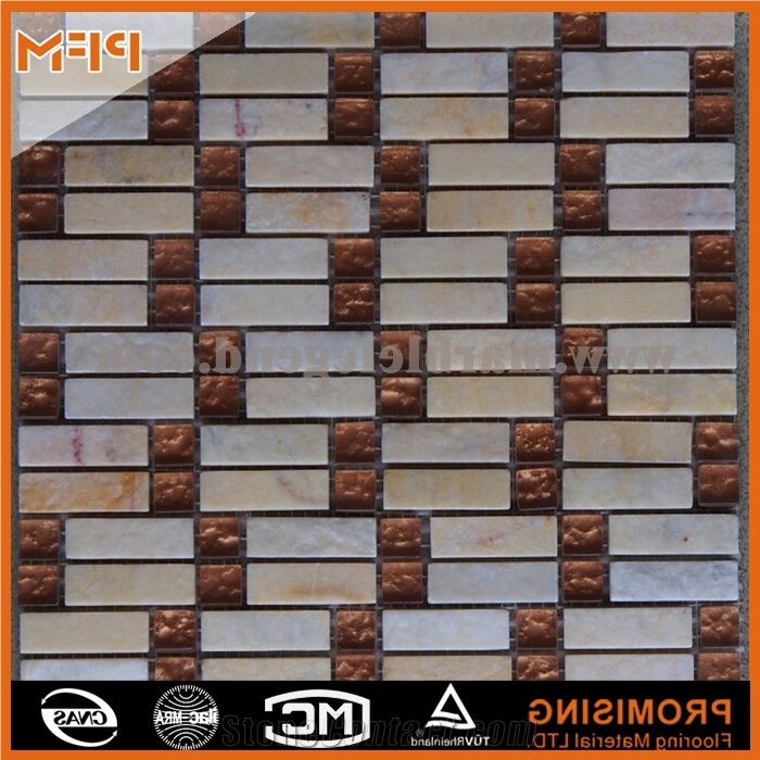 Natural Stone China Marquina Marble Mosaic Tiles with Cheap Price,Modern Stone Mosaic Tile for External Wall