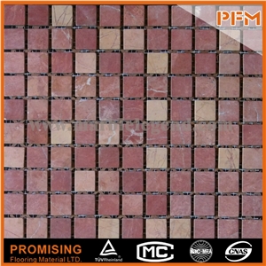 Natural Stone Square Red Marble Mosaic for Wall Tile