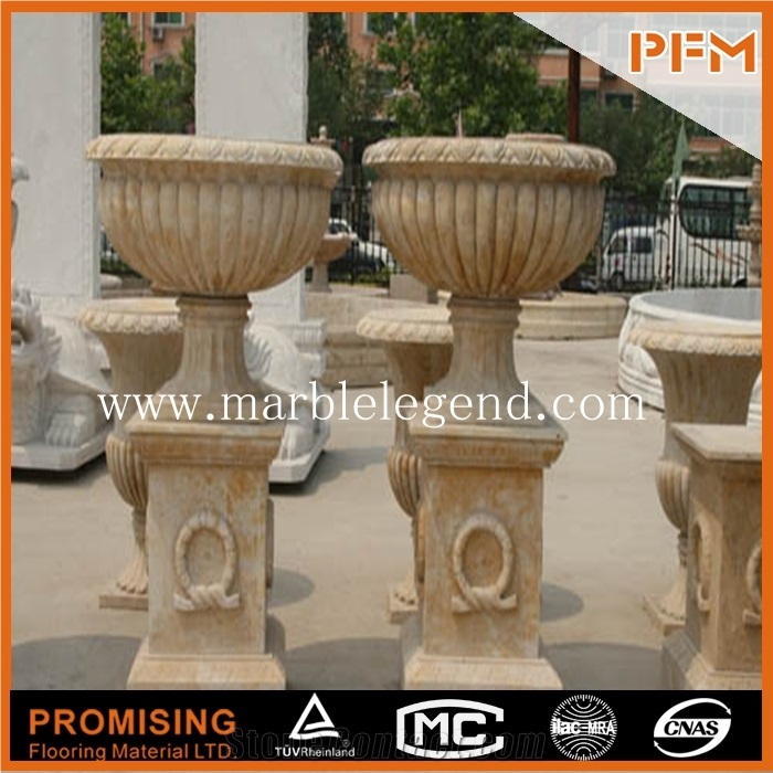 Nature Stone Of Flower Pot and Planter,Hot Sale Nature Marble Graden Flower Pot