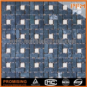 New Design Stone Mosaic Made in China Decoration Background Wall Mosaic Tile 300x300 Square Orange Glass Stone Mosaic