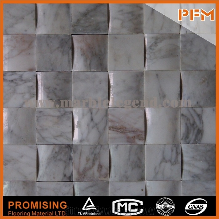 New Design Stone Mosaic Made in China Decoration Background Wall Mosaic Tile 300x300 Square Orange Glass Stone Mosaic