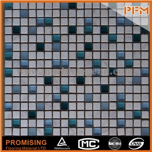 Popular China Grey Travertine Mosaic Tiles Decorative Glass