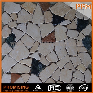 Popular China Grey Travertine Mosaic Tiles Decorative Glass