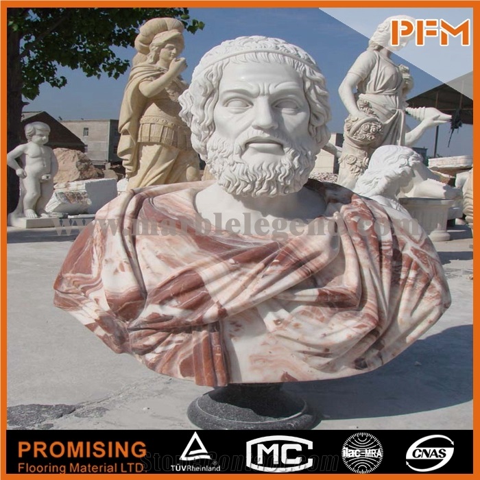 Red Jade and Hunan White Marble Sculptured Statue /Western/European Customized Figure Human/ Hand Carving/