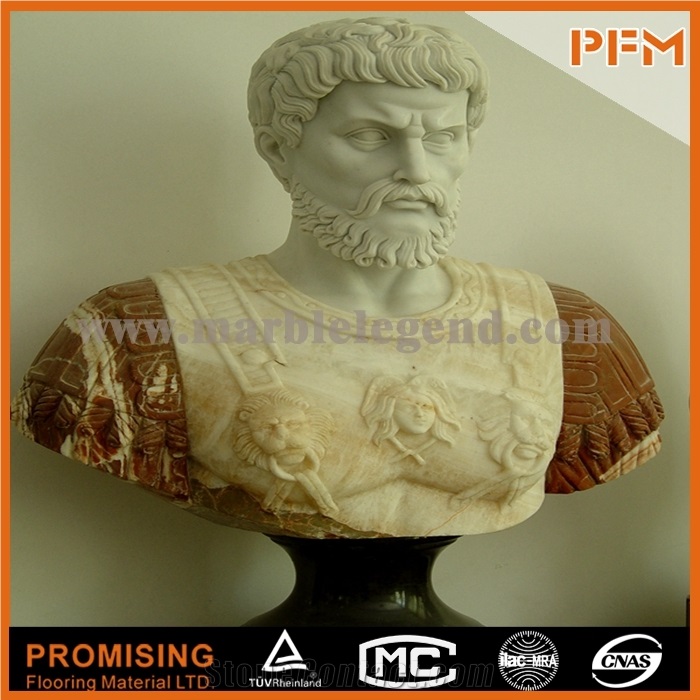 Red Jade and Hunan White Marble Sculptured Statue /Western/European Customized Figure Human/ Hand Carving/