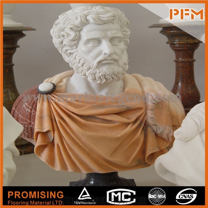 Red Jade and Hunan White Marble Sculptured Statue /Western/European Customized Figure Human/ Hand Carving/