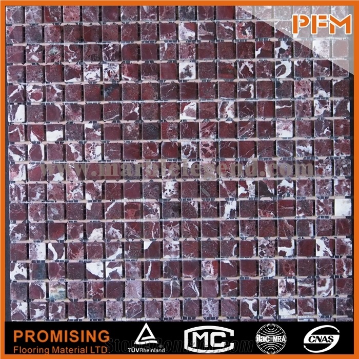 Red Marble Mosaic Tile Floor Mosaics,Floor Mosaics,Custom Mosaics