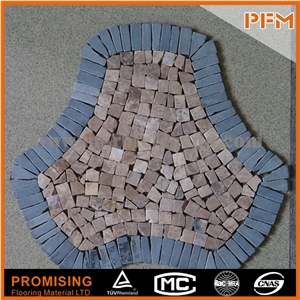 Red Marble Mosaic Tile Floor Mosaics,Floor Mosaics,Custom Mosaics