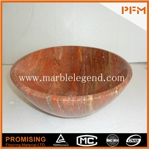 Red Travertine Sink,Stone Basin,Various Models Factory Directly Red Travertine Sink Round Wash Basin