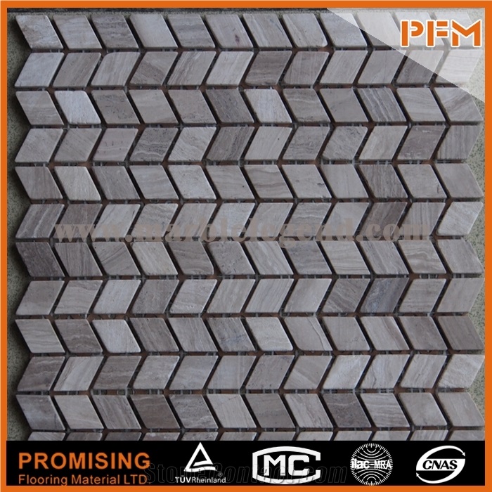 Salt Paving Natural Stone Grey Travertine Mosaic for Sale