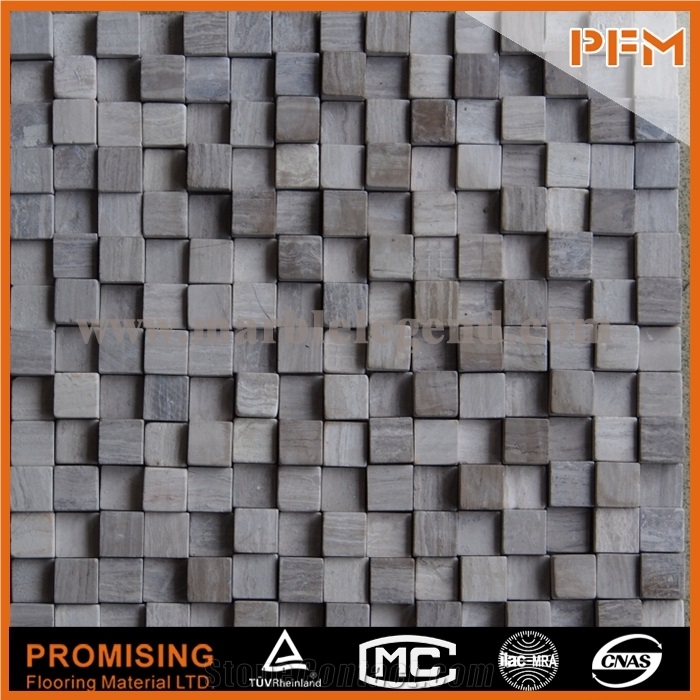 Salt Paving Natural Stone Grey Travertine Mosaic for Sale