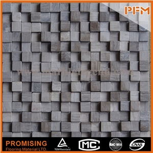 Salt Paving Natural Stone Grey Travertine Mosaic for Sale