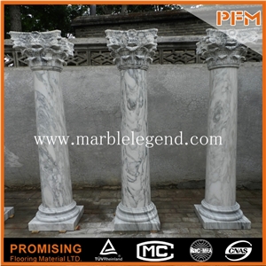 Various Marble Columns for Sale,Indoor Decorative Marble Columns for Sale