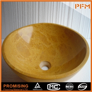 Wash Pedestal Basin Yellow Marble Wash Bowl & Sink, Marble Wash Basin, Bathroom Sink