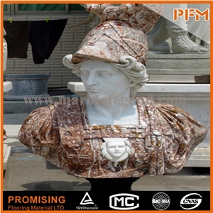 White and Red Jade Marble/ Bust Sculptured Statue /Western/European Customized Figure Human/ Hand Carving