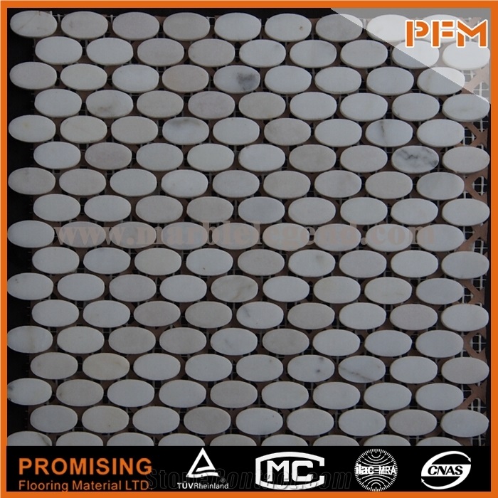 White Color Black and Gray Frosted Crystal Mix Pattern Stone Mosaic