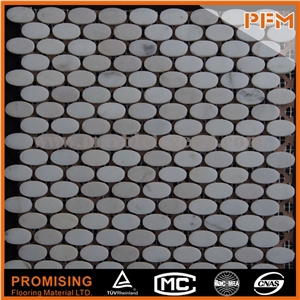 White Color Black and Gray Frosted Crystal Mix Pattern Stone Mosaic