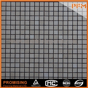 White Color Black and Gray Frosted Crystal Mix Pattern Stone Mosaic