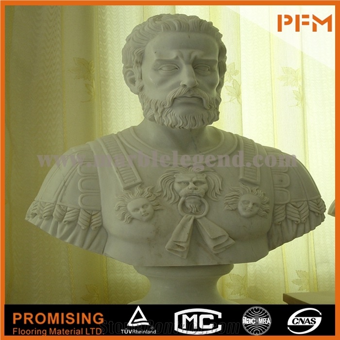 White Marble Bust Sculptured Statue /Western/European Customized Figure Humanl/ Hand Carving