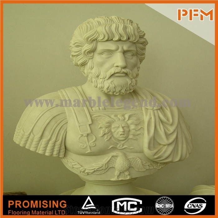 White Marble Bust Sculptured Statue /Western/European Customized Figure Humanl/ Hand Carving