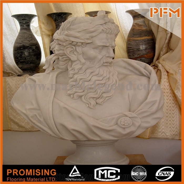 White Marble Bust Sculptured Statue /Western/European Customized Figure Humanl/ Hand Carving
