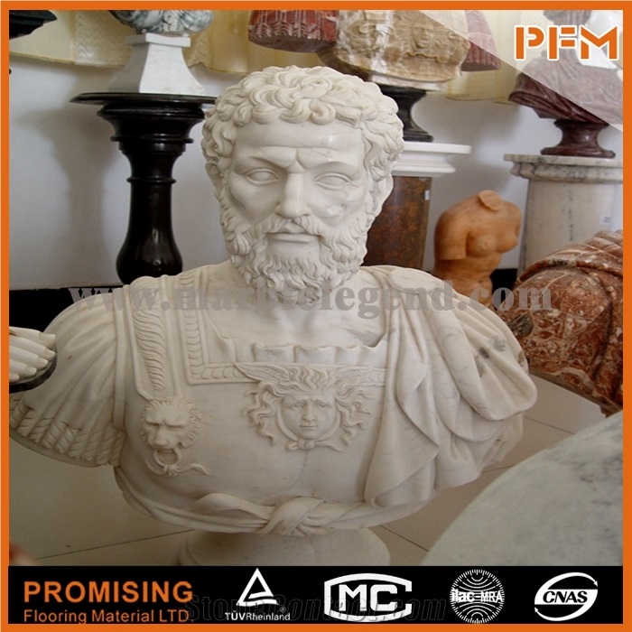 White Marble Bust Sculptured Statue /Western/European Customized Figure Humanl/ Hand Carving