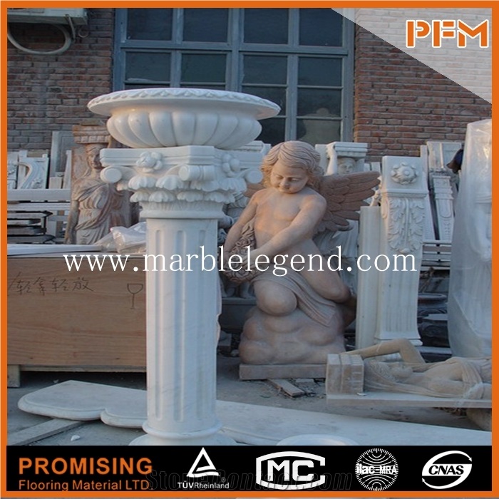 White Marble Columns,Garden Marble Decorative Column