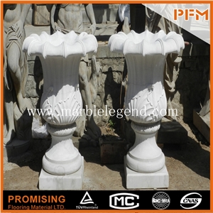 White Marble Garden Flower Pot (In Stock), White Marble Flower Pots