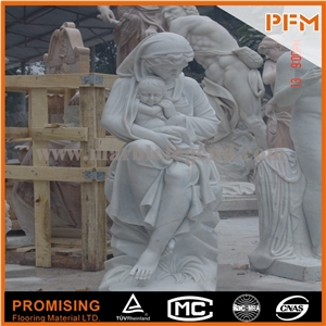 Woman Man White Marble Human Statue,Hunan White Marble Sculpture