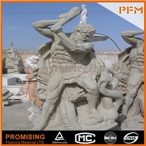 Yellow Sandstone Statue,Garden Sculpture,Buff Sandstone Carving Human Sculpture