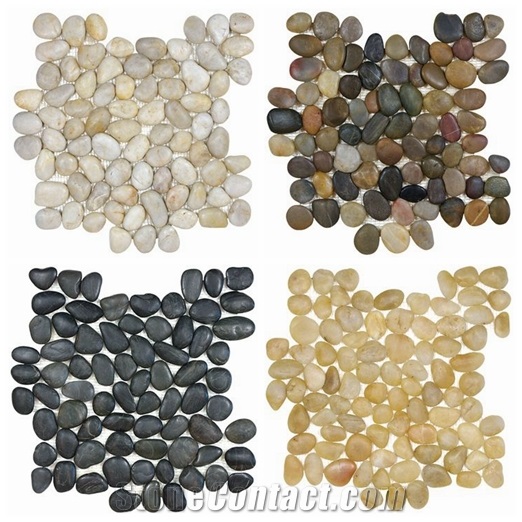 Natural Pebble Tile Polished