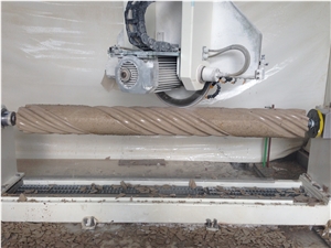 Columns on the the Machine Tool with Cnc Jura Beige