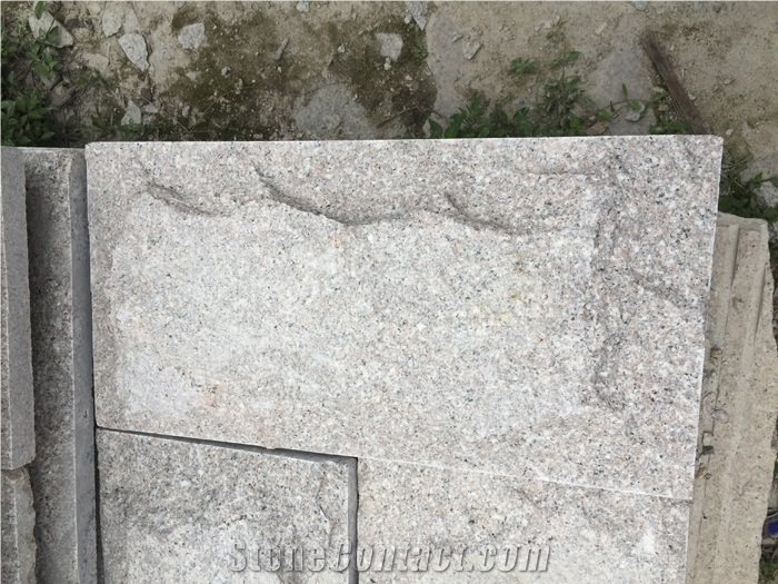 G682 Mushroom Stone for Wall Cladding, Yellow Granite Mushroom Stone Wall Panel