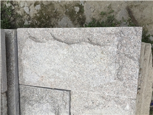 G682 Mushroom Stone for Wall Cladding, Yellow Granite Mushroom Stone Wall Panel