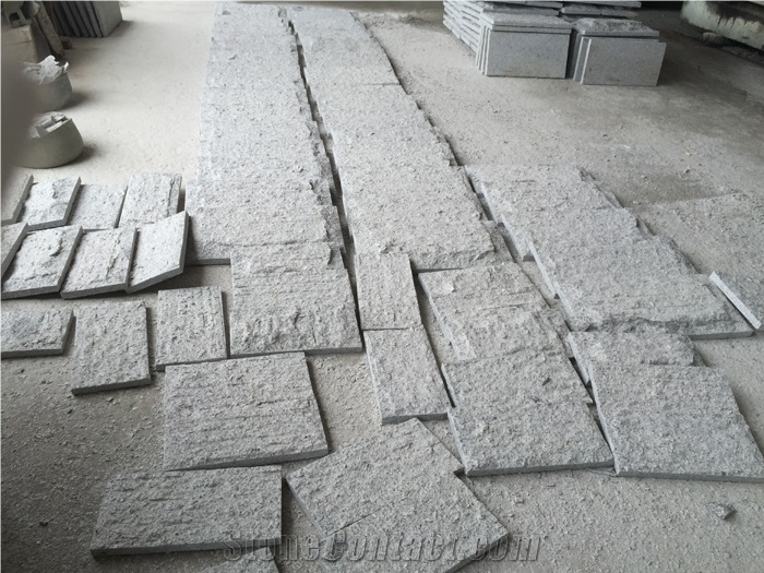 G682 Mushroom Stone for Wall Cladding, Yellow Granite Mushroom Stone Wall Panel