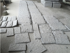 G682 Mushroom Stone for Wall Cladding, Yellow Granite Mushroom Stone Wall Panel