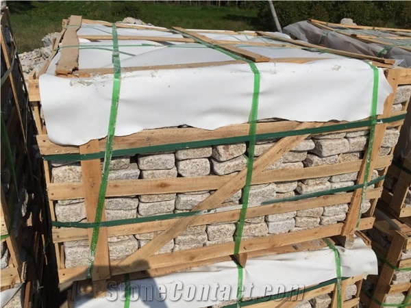 G682 Sunset Gold Rust Granite Cube Stone/Cobble Stone for Pavers /Paverment Stepping Way