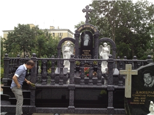 Bahama Blue and Shanxi Black Granite Tombstones,Monuments,Headstones,Gravestone,