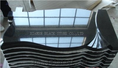 China Black Granite,Shanxi Black Granite Custom Monuments Border