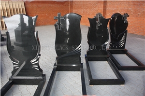 China Black Granite,Shanxi Black Granite Custom Monuments Border