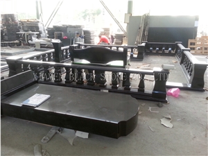 China Black Granite,Shanxi Black Granite Custom Monuments Border
