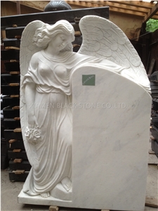 China Galaxy White Granite Angel Monuments & Tombstones,Headstones,Gravestone for Europe/America/Russia/Poland/France Style