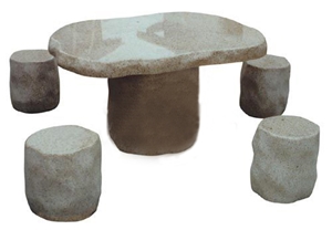 China Granite Table and Bench, Garden Table and Bench,Outdoor Table and Bench, G603 Grey Granite Garden Tables