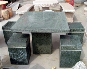 China Granite Table and Bench, Garden Table and Bench,Outdoor Table and Bench, G603 Grey Granite Garden Tables