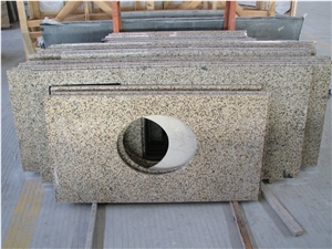 G682 Sunset Gold Yellow Granite Kitchen Countertops / Western Design Desk Tops/Vanity Top/Island & Bar Top