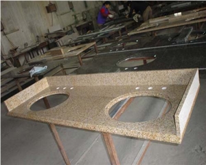 G682 Sunset Gold Yellow Granite Kitchen Countertops / Western Design Desk Tops/Vanity Top/Island & Bar Top