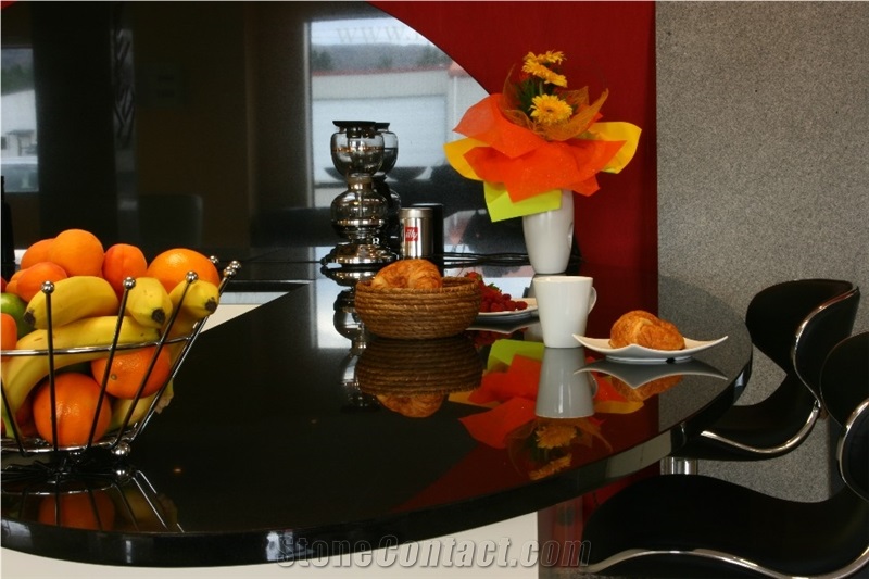 Shanxi Black Absolute Black Granite Kitchen Countertops / Western Design Desk Tops/Vanity Top/Island Top & Bar Top