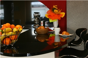 Shanxi Black Absolute Black Granite Kitchen Countertops / Western Design Desk Tops/Vanity Top/Island Top & Bar Top