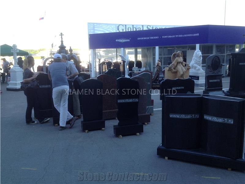 Shanxi Black Granite Monument & Tombstone,Headstones,Gravestone, Russia and Polan Style