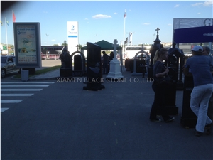 Shanxi Black Granite Monument & Tombstone,Headstones,Gravestone, Russia and Polan Style